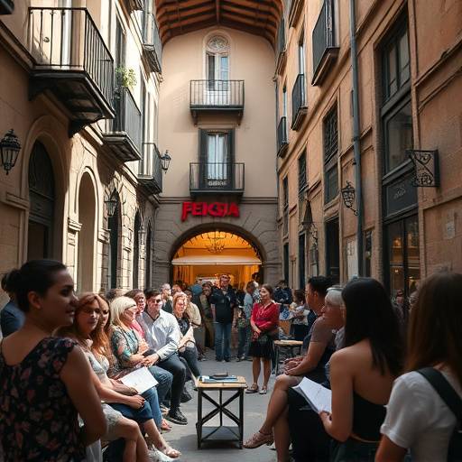 Imagen de los primeros talleres de Oratoria Brillante en un pequeño centro cultural en Gràcia, Barcelona.