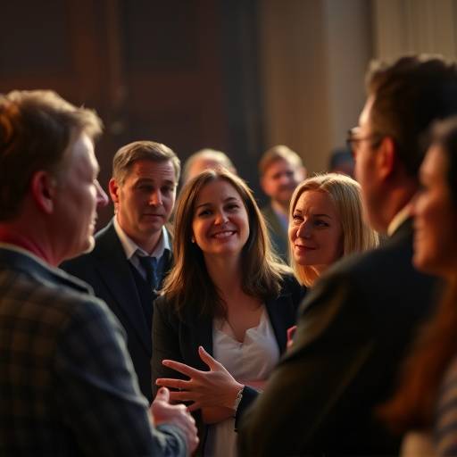 Imagen de un grupo de personas participando activamente en un debate, representando el módulo 'Persuasión y Debate'.